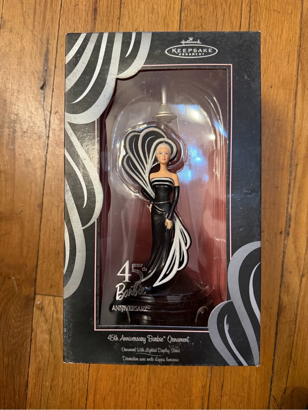 Hallmark Keepsake 45th Anniversary Barbie Ornament - Black & White - in box